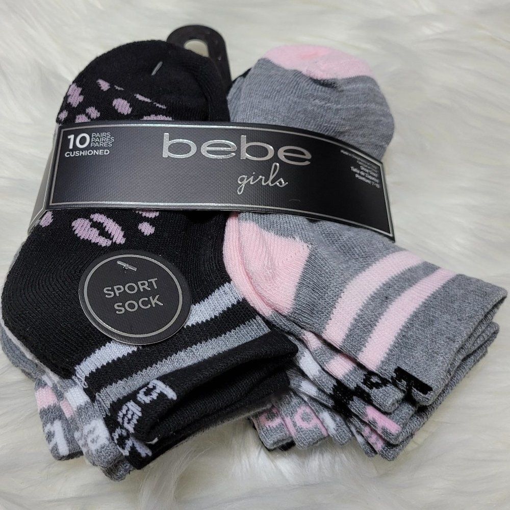 Bebe Girls 11Pk Sport Socks -   7-10    122